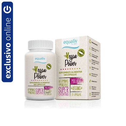 EQUALIV VEGAN POWER MULHER 30 CÁPSULAS