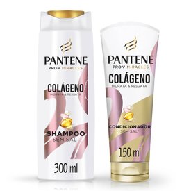 KIT PANTENE PRO-V MIRACLES COLÁGENO HIDRATA RESGATA SHAMPOO 300 ML + CONDICIONADOR 150 ML