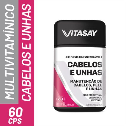 VITASAY CABELOS E UNHAS FR 60 CAPS