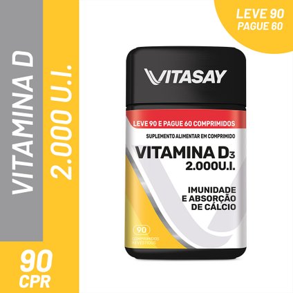 VITASAY VITAMINA D 2000UI 90 COMPRIMIDOS REVESTIDOS