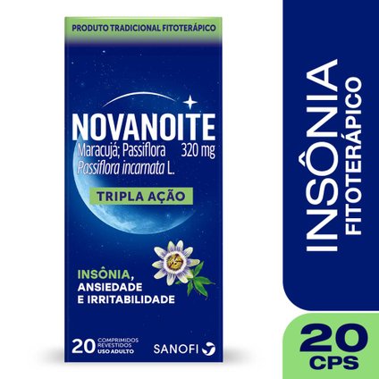 NOVANOITE PASSIFLORA TRIPLA  AÇÃO 320MG 20 CP REV