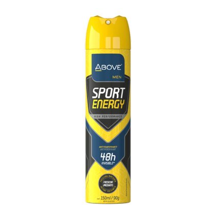 DESODORANTE AEROSSOL ANTITRANSPIRANTE ABOVE SPORT ENERGY MEN 150ML