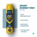 DESODORANTE AEROSSOL ANTITRANSPIRANTE ABOVE SPORT ENERGY MEN 150ML