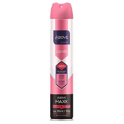 DESODORANTE AEROSSOL ABOVE MAXX CANDY FEMININO 250ML