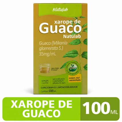 XAROPE DE GUACO SEM ACUCAR NATULAB 100ML