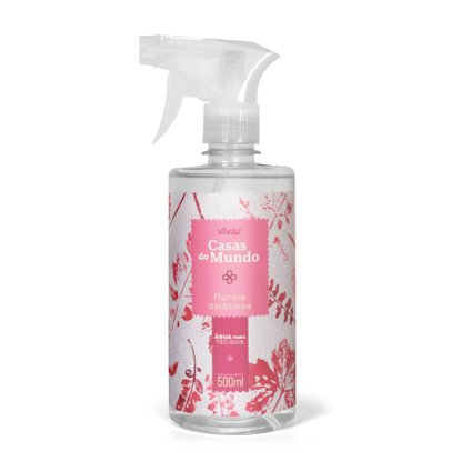 ÁGUA PERFUMADA PARA TECIDOS LIFAR VIVAZ CASAS DO MUNDO FLORAIS ASIÁTICOS 500ML