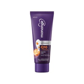 CREME HIDRATANTE PARA MÃOS MONANGE ANTI-IDADE Q10 E VITAMINA E COM AÇÃO DESODORANTE 75G