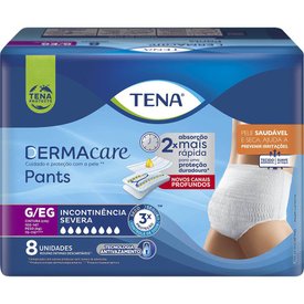 ROUPA ÍNTIMA TENA PANTS SLIP DERMACARE G/EG 8 UNIDADES