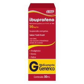 IBUPROFENO 50MG/ML SUSPENSAO ORAL 30 ML TEUTO GENERICO