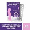 Kit Multivitamínico Femibion 1 Planejamento E Início Da Gravidez 28 Comprimidos + Teste De Ovulação Digital Clearblue 10 Unidades