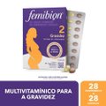 Kit Multivitamínico Femibion 2 Para Gravidez 28 Comprimidos E 28 Cápsulas + Teste De Gravidez Clearblue Indicador De Semanas 1 Unidade