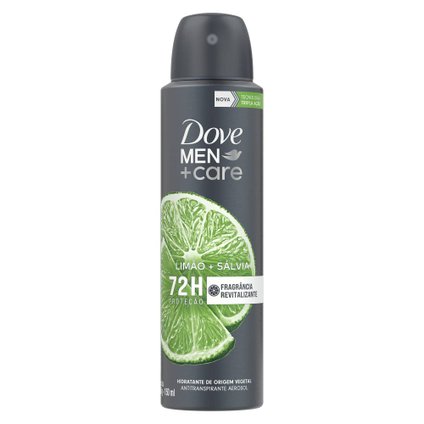 DESODORANTE DOVE MEN + CARE AEROSOL LIMÃO E SÁLVIA 72H 150ML