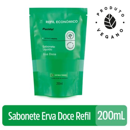 SABONETE LÍQUIDO PANVEL ERVA DOCE REFIL 200ML