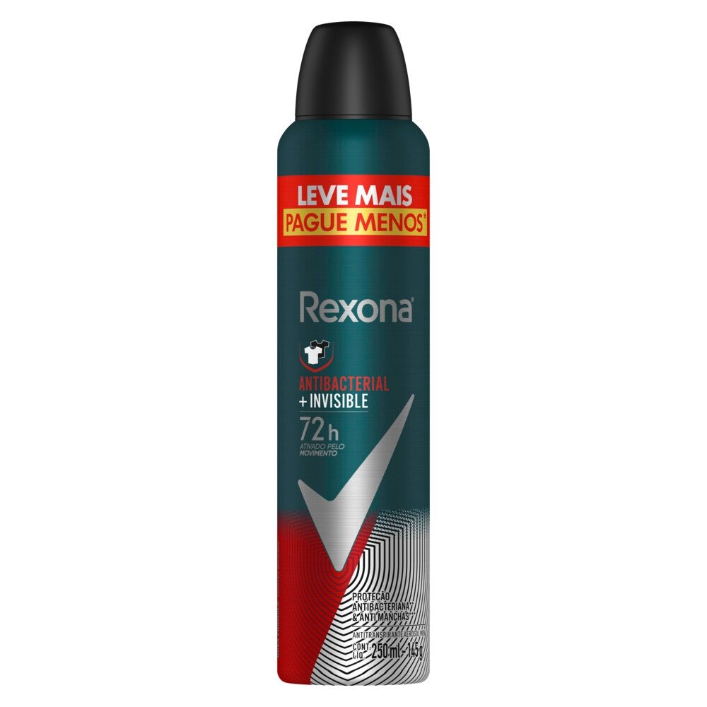 Desodorante Antitranspirante Aerosol Feminino Rexona Invisible 72 Horas  150ml - PanVel Farmácias