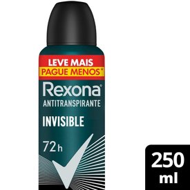 DESODORANTE ANTITRANSPIRANTE AEROSOL REXONA MEN INVISIBLE 250ML