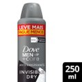 DESODORANTE AEROSOL DOVE MEN+CARE INVISIBLE DRY 48H 250ML LEVE MAIS PAGUE MENOS