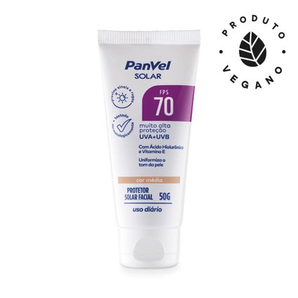 PROTETOR SOLAR FACIAL PANVEL FPS70 COR MÉDIA 50G