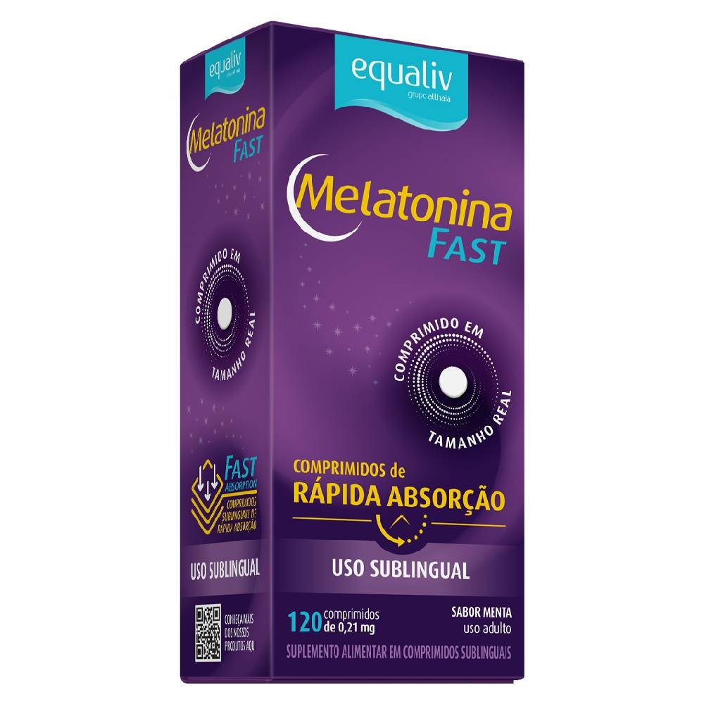 Melatonina Equaliv 0,21mg 120 Comprimidos Sublinguais