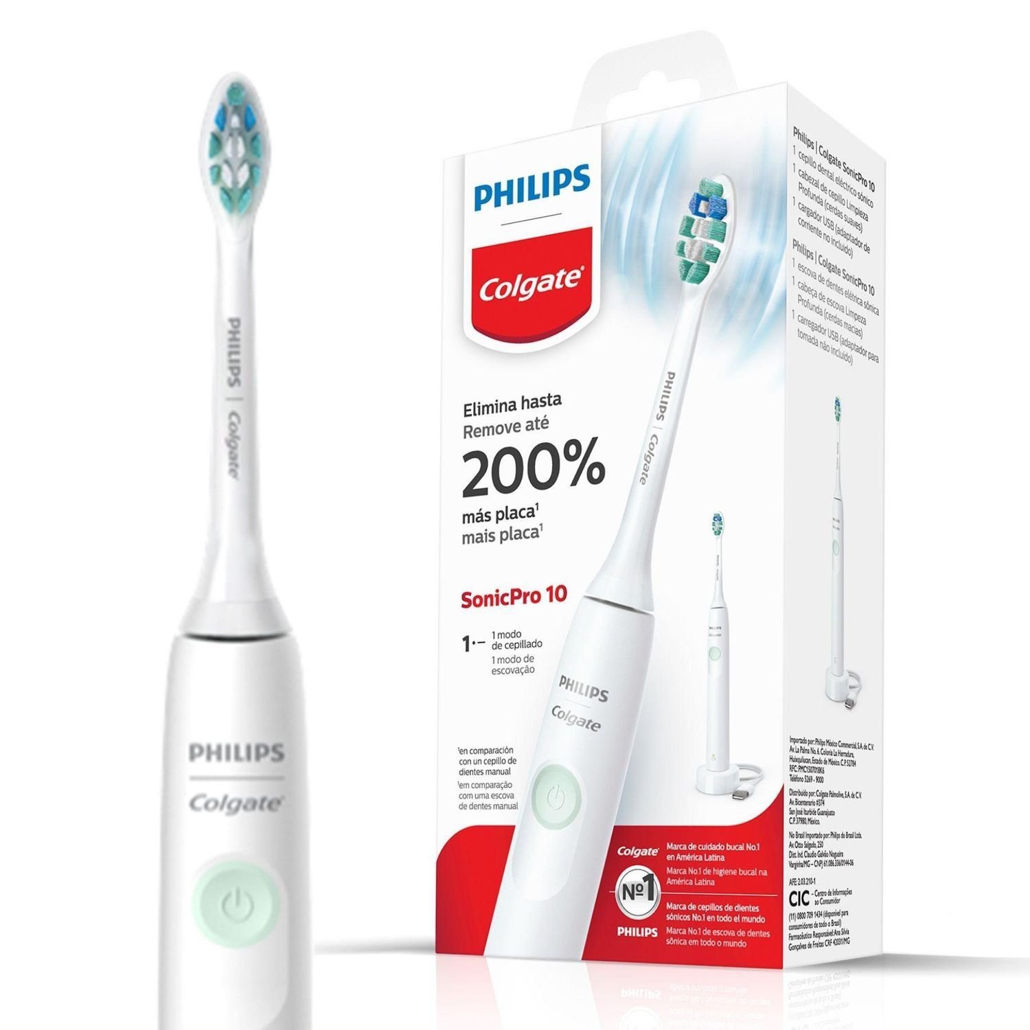 Escova Dental Elétrica Philips Colgate Sonicpro 10 Bivolt