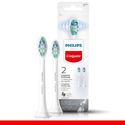 REFIL PARA ESCOVA ELÉTRICA COLGATE PHILIPS SONICPRO LIMPEZA PROFUNDA 2 UNIDADES