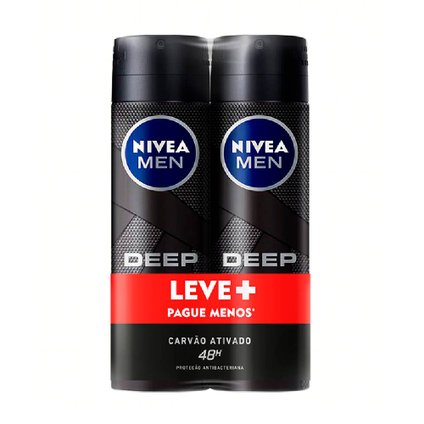 KIT DESODORANTE AEROSOL NIVEA MEN DEEP ORIGINAL 300ML