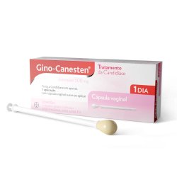Gino Canesten 1 Dia Cápsula Vaginal 500mg Com Aplicador