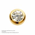 BRINCO PERFUR ADULTO CRISTAL REDONDO DOURADO