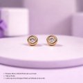 BRINCO PERFUR ADULTO CRISTAL REDONDO DOURADO