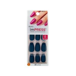 Unhas Postiças Impress Color Coffin Sapphire