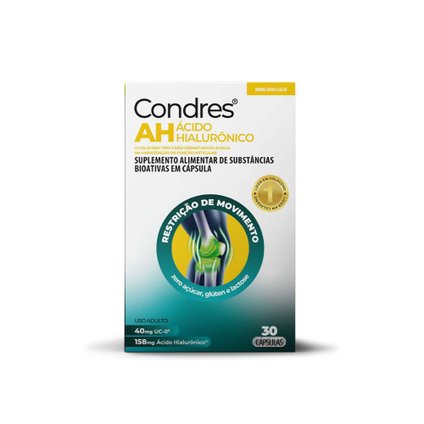COLÁGENO TIPO II + ÁCIDO HIALURÔNICO CONDRES AH 30 CÁPSULAS