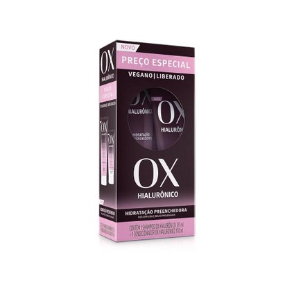 KIT OX HIALURÔNICO SHAMPOO 375ML + CONDICIONADOR 170ML