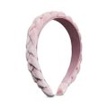 TIARA PARA CABELO TRANÇADA ROSA VELUDO PANVEL ACESSÓRIOS COLEÇÃO NATURE