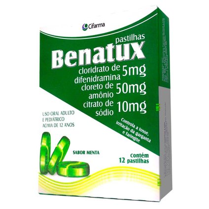 BENATUX MENTA 12 PASTILHAS
