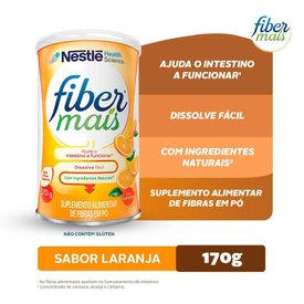 SUPLEMENTO ALIMENTAR DE FIBRAS FIBER MAIS LARANJA 170G
