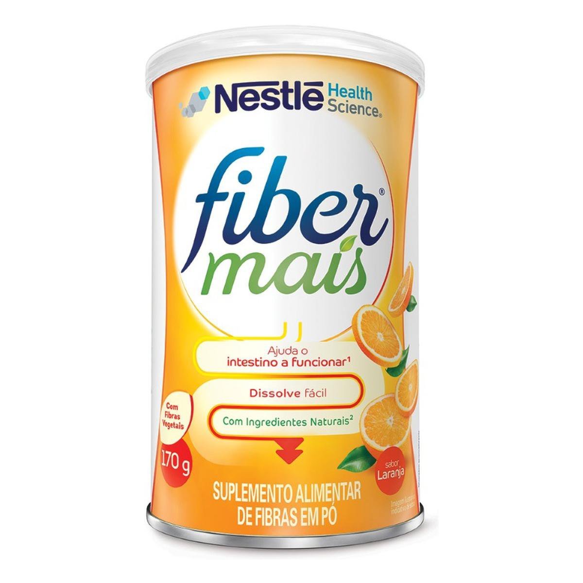 Suplemento Alimentar De Fibras Fiber Mais Laranja 170g