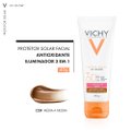 PROTETOR SOLAR FACIAL VICHY CAPITAL SOLEIL UV-GLOW MEDIA A NEGRA FPS 60 40G