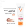PROTETOR SOLAR FACIAL VICHY CAPITAL SOLEIL UV-GLOW CLARA A MEDIA FPS 60 40G