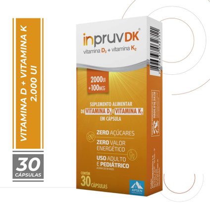 VITAMINA D INPRUV DK 2.000UI+100MCG COM 30 COMPRIMIDOS APSEN