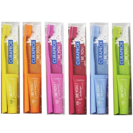 KIT ESCOVA CS5460 E CREME DENTAL CURAPROX BE YOU