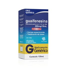 GUAIFENESINA 13,3MG/ML XAROPE SABOR CEREJA 120ML GENÉRICOS NEO QUÍMICA