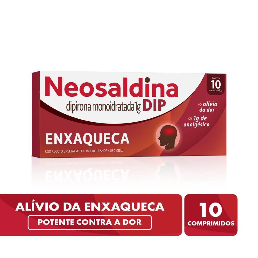 Analgésico Neosaldina Dip Dipirona 1g 10 Drágeas