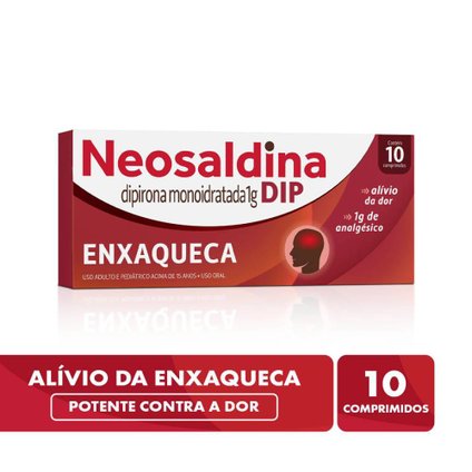 ANALGÉSICO NEOSALDINA DIP DIPIRONA 1G 10 DRÁGEAS