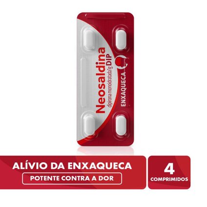 NEOSALDINA ANALGÉSICO DIP DIPIRONA 1G 4 COMPRIMIDOS