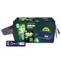 KIT APARELHO DE BARBEAR GILLETTE MACH3 1 UNID + REFIS PARA BARBEAR 3 UNID + NECESSAIRE 1 UNID