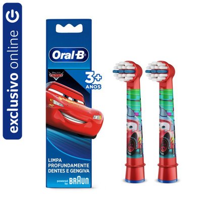REFIL PARA ESCOVA ELÉTRICA ORAL-B DISNEY PIXAR CARROS 2 UNIDADES