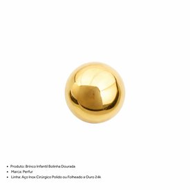 BRINCO PERFUR ADULTO BOLINHA DOURADO