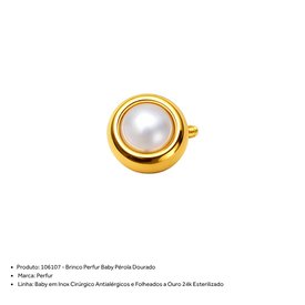 BRINCO PERFUR BABY PÉROLA DOURADO