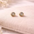 BRINCO PERFUR INFANTIL CRISTAL REDONDO DOURADO