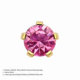BRINCO PERFUR PREMIUM ROSA DOURADO