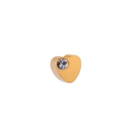 BRINCO PERFUR ADULTO CORAÇÃO CRISTAL DOURADO